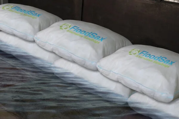 FloodSax in action (with name on the bags)